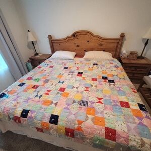 Homemade vibrant Patchwork Quilt
